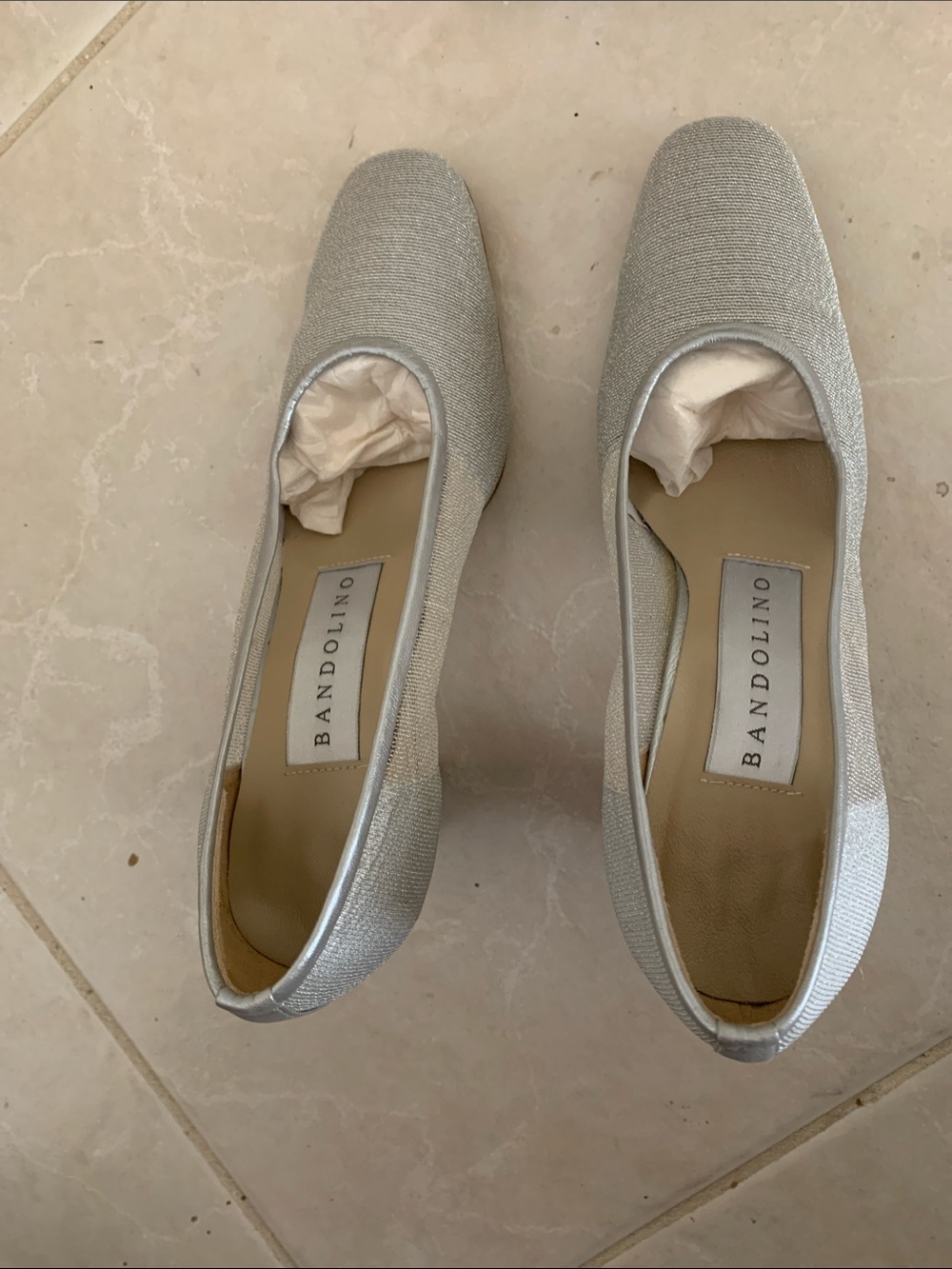 Bandolino Silver Shimmer Heels